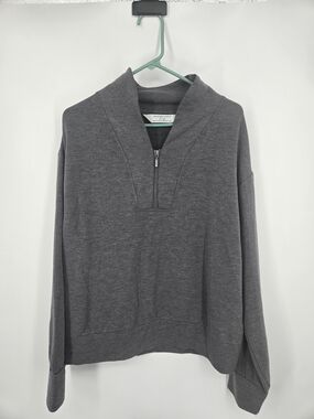 boxercraft Gray Half-Zip Pullover Sweatshirt Large (6993)
